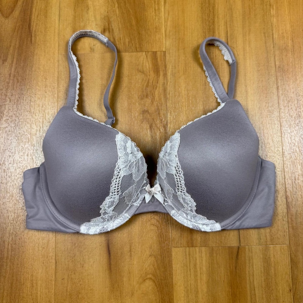 Victorias Secret Body by Victoria Perfect Shape Bra Mauve Purple Lace 34C